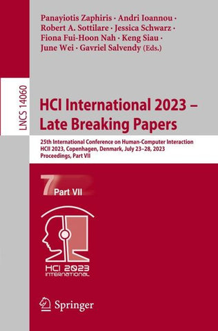HCI International 2023 – Late Breaking Papers