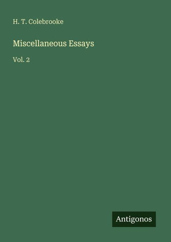 Miscellaneous Essays