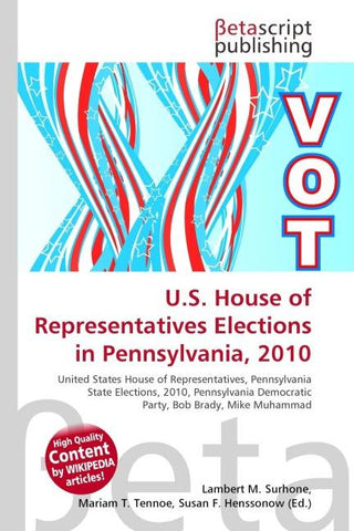 U.S. House of Representatives Elections in Pennsylvania, 2010