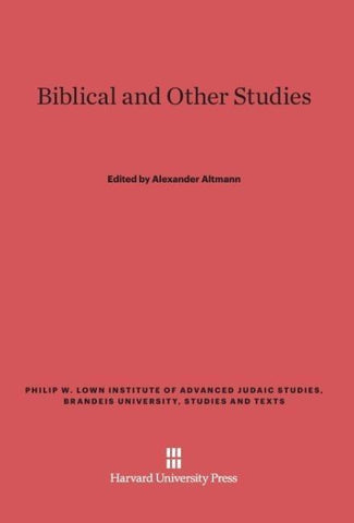Biblical and Other Studies