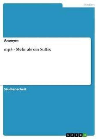mp3 - Mehr als ein Suffix