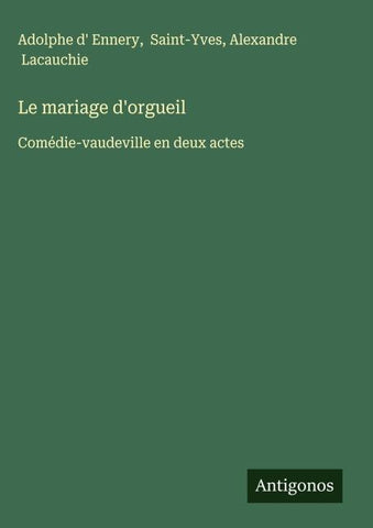 Le mariage d'orgueil