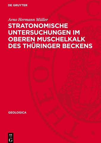 Stratonomische Untersuchungen im Oberen Muschelkalk des Thüringer Beckens