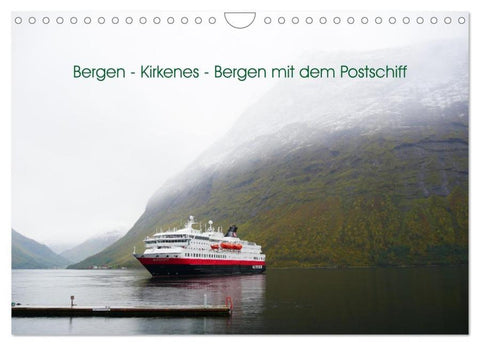 Bergen - Kirkenes - Bergen mit dem Postschiff (Wandkalender 2026 DIN A4 quer), CALVENDO Monatskalender