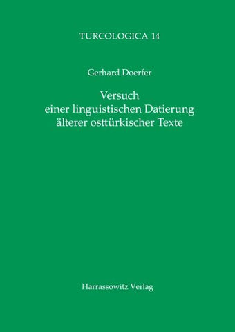 Versuch einer linguistischen Datierung älterer osttürkischer Texte
