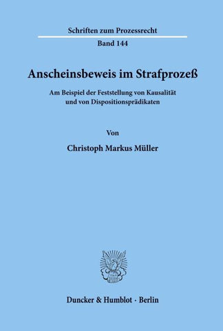 Anscheinsbeweis im Strafprozeß