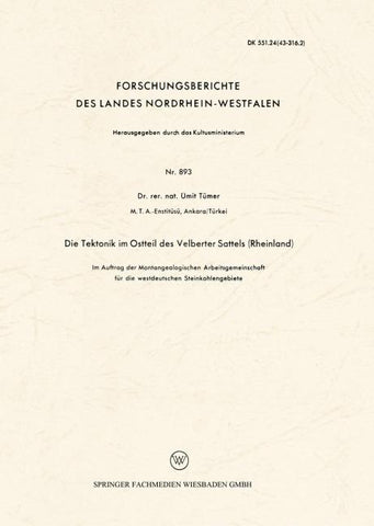 Die Tektonik im Ostteil des Velberter Sattels (Rheinland)