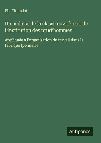 Du malaise de la classe ouvrière et de l'institution des prud'hommes