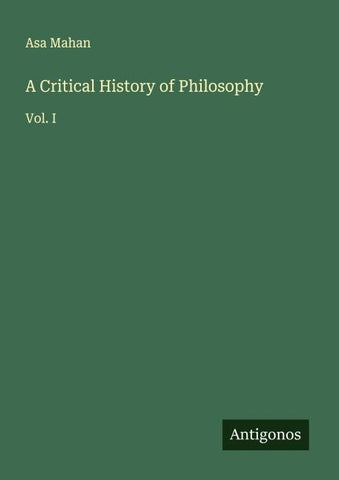 A Critical History of Philosophy