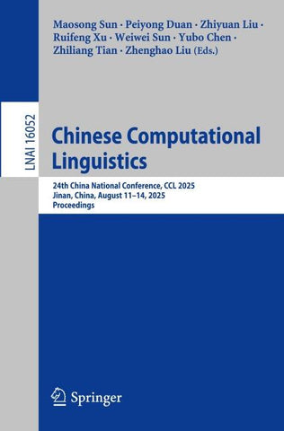 Chinese Computational Linguistics