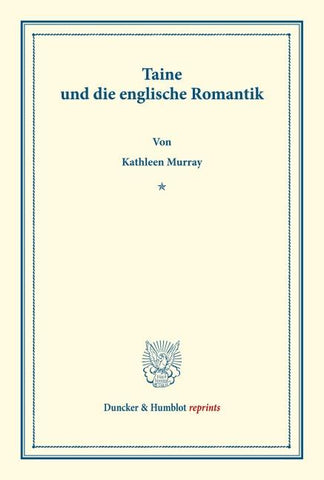 Taine und die englische Romantik.