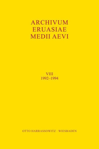 Archivum Eurasiae Medii Aevi VIII (1992-1994)