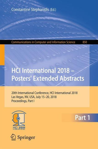 HCI International 2018 – Posters' Extended Abstracts