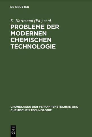 Probleme der modernen chemischen Technologie