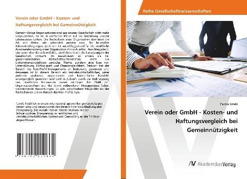 Verein oder GmbH - Kosten- und Haftungsvergleich bei Gemeinnützigkeit