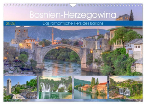 Bosnien-Herzegowina Das romantische Herz des Balkans (Wandkalender 2026 DIN A3 quer), CALVENDO Monatskalender