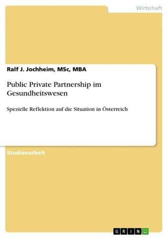 Public Private Partnership im Gesundheitswesen