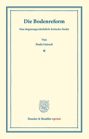 Die Bodenreform.