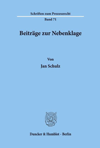 Beiträge zur Nebenklage.
