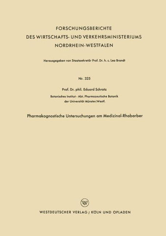 Pharmakognostische Untersuchungen am Medizinal-Rhabarber