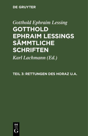 Rettungen des Horaz u.a.