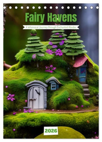 Tiny Fairy Havens (Desk Calendar 2026 DIN A5 portrait), CALVENDO 12 Month DeskCalendar