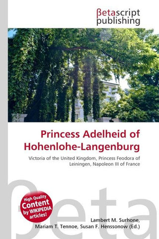 Princess Adelheid of Hohenlohe-Langenburg