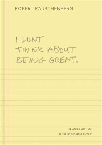 I Don't Think About Being Great