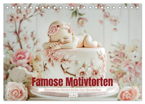 Famose Motivtorten (Tischkalender 2026 DIN A5 quer), CALVENDO Monatskalender