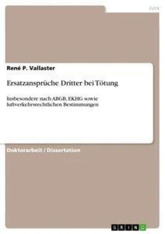 Ersatzansprüche Dritter bei Tötung