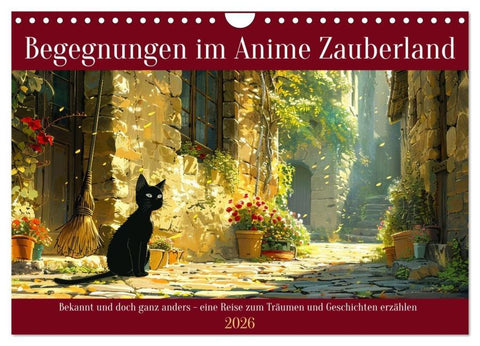 Begegnungen im Anime Zauberland (Wandkalender 2026 DIN A4 quer), CALVENDO Monatskalender