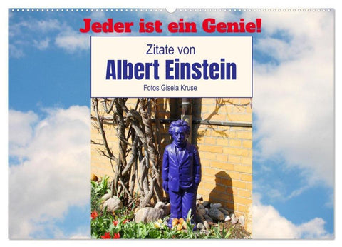 Jeder ist ein Genie! Zitate von Albert Einstein (Wandkalender 2026 DIN A2 quer), CALVENDO Monatskalender