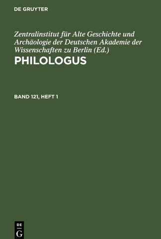 Philologus. Band 121, Heft 1
