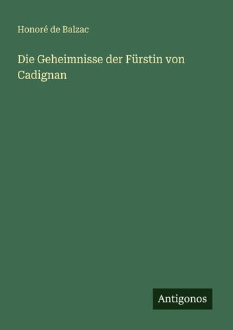 Die Geheimnisse der Fürstin von Cadignan