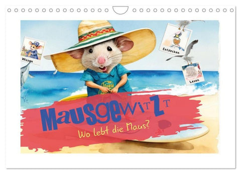 Mausgewitzt - Wo lebt die Maus? (Wandkalender 2026 DIN A4 quer), CALVENDO Monatskalender