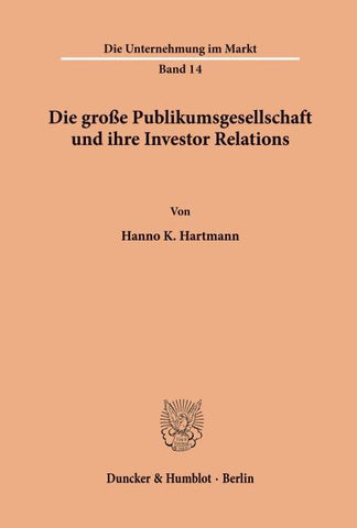Die große Publikumsgesellschaft und ihre Investor Relations.