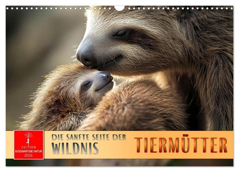 Tiermütter - die sanfte Seite der Wildnis (Wandkalender 2026 DIN A3 quer), CALVENDO Monatskalender
