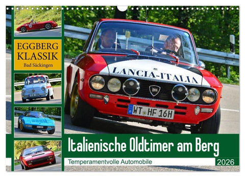Italienische Oldtimer am Berg (Wandkalender 2026 DIN A3 quer), CALVENDO Monatskalender