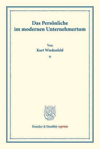 Das Persönliche im modernen Unternehmertum.