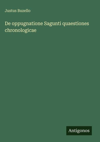 De oppugnatione Sagunti quaestiones chronologicae