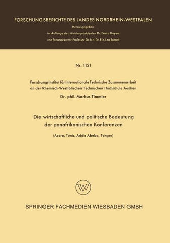 Die wirtschaftliche und politische Bedeutung der panafrikanischen Konferenzen