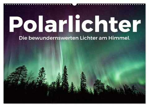 Polarlichter - Die bewundernswerten Lichter am Himmel. (Wandkalender 2026 DIN A2 quer), CALVENDO Monatskalender
