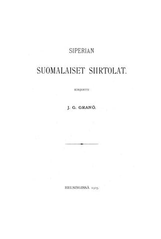 Siperian suomalaiset siirtolat