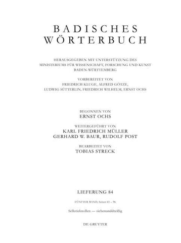 Badisches Wörterbuch. Band V/Lieferung 84