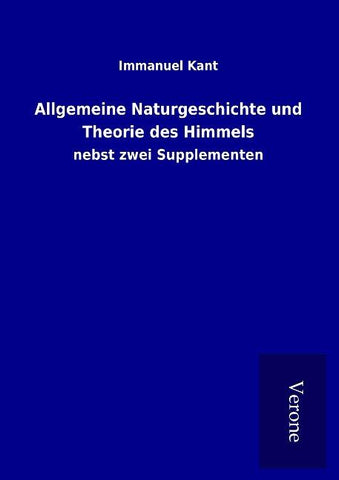 Allgemeine Naturgeschichte und Theorie des Himmels