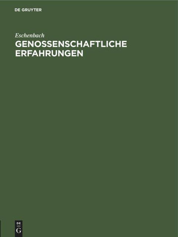 Genossenschaftliche Erfahrungen
