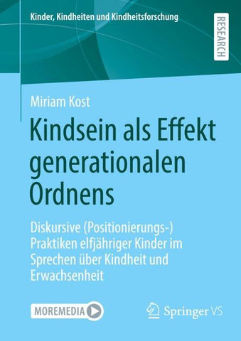 Kindsein als Effekt generationalen Ordnens