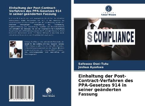 Einhaltung der Post-Contract-Verfahren des PPA-Gesetzes 914 in seiner geänderten Fassung