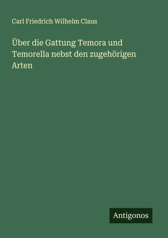 Über die Gattung Temora und Temorella nebst den zugehörigen Arten