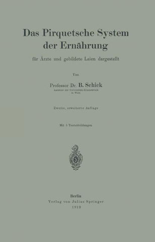Das Pirquetsche System der Ernährung